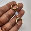 opalite moon earring