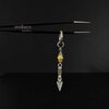 vking spike tiger's eye earring