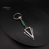 african turquoise triangle earring