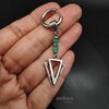 african turquoise triangle earring