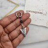 green silver arrow earring