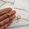 Moon charm pendant earring