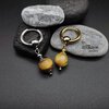 Simple yellow Tiger's eye earring