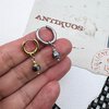 small. hematite earring
