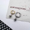 small. hematite earring