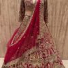 Designer Embroidered Lehenga Cut Dana, Zari & Sequence Work - Red - Semistiched