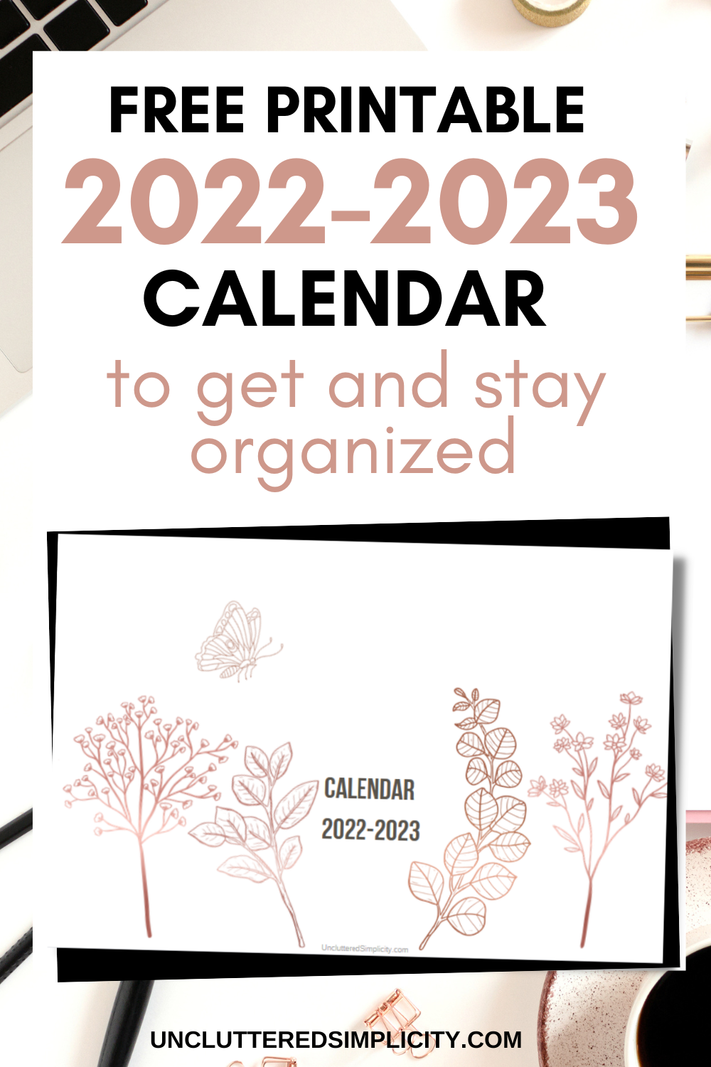 Pin Free Printable Calendar 2023