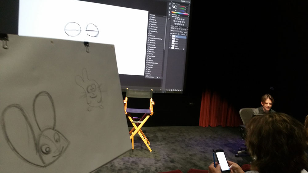 Christa Thompson with Byron Howard at Disney Toon Studios
