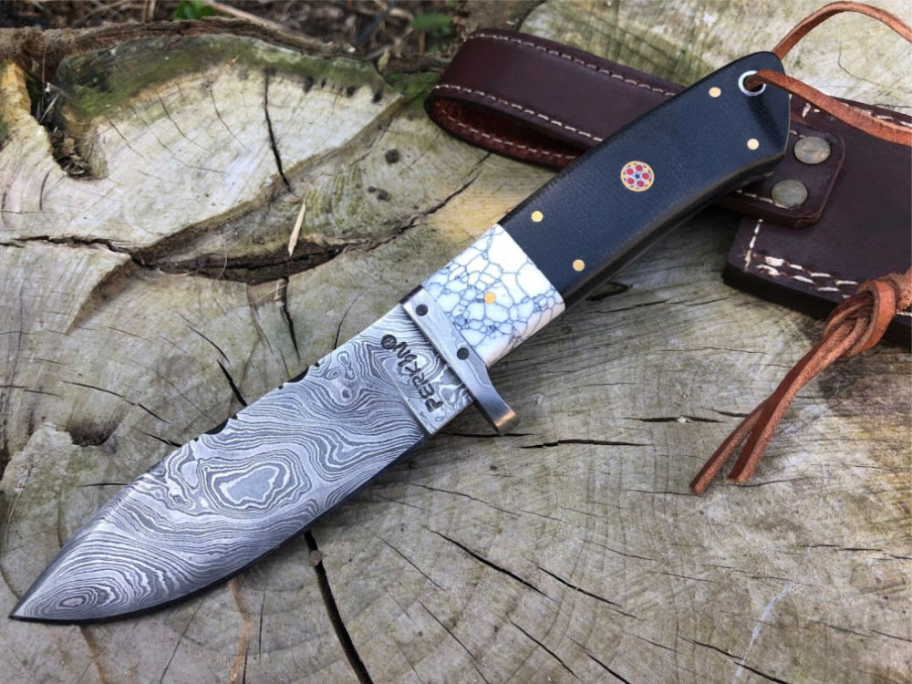 The Mother of All Camping Knives - Damascus Bladed Perkin Knives 1 Damascus steel blades