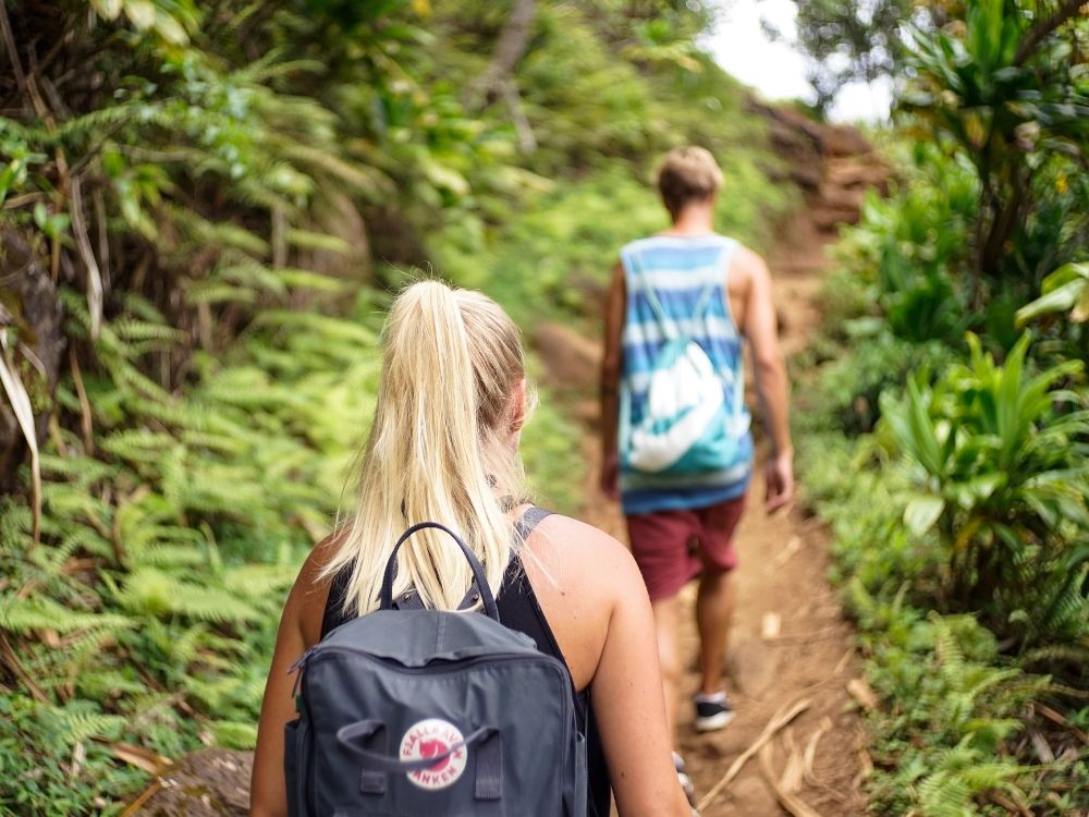 hiking, friends