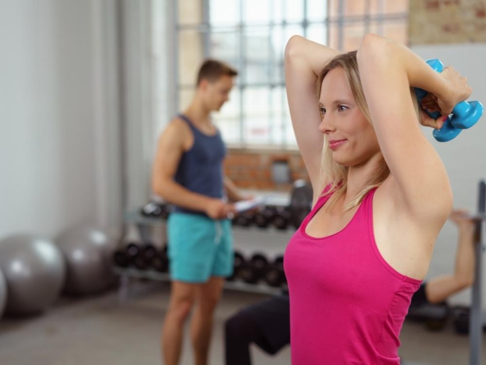 overhead tricep extension, summer body