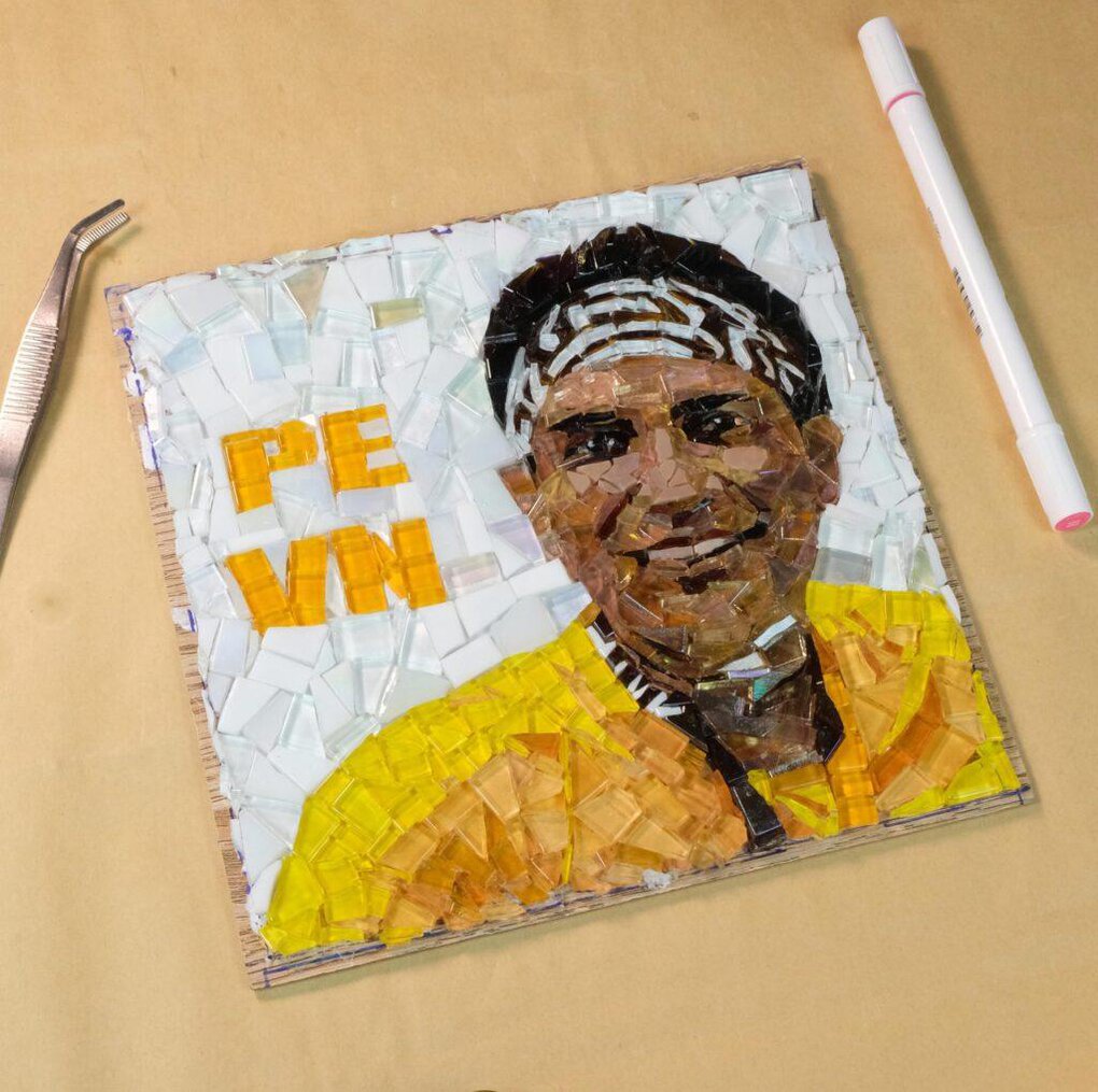 Tranh chân dung đá khảm mosaic 2