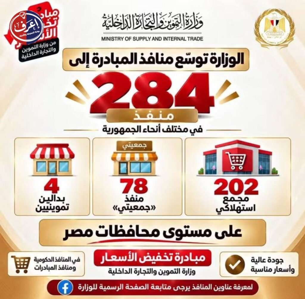 أين تتوافر السلع شبكة منافذ واسعة