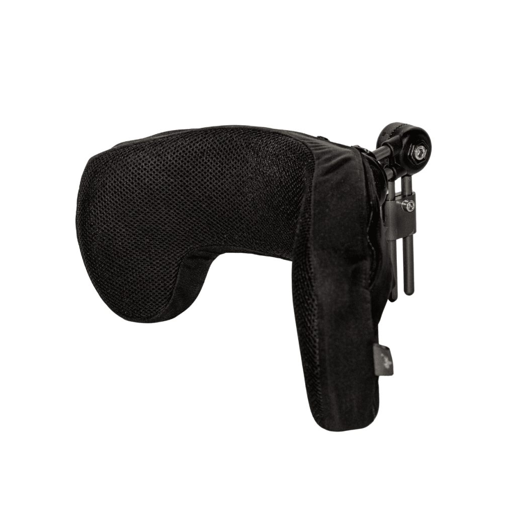 Winged contoured headrest for wheelchair providing postural support for children and adults