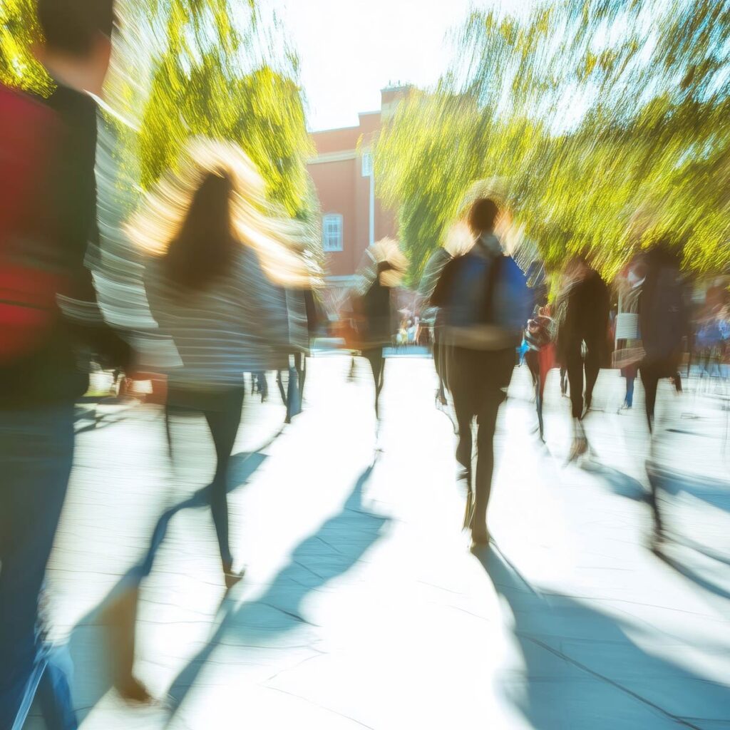 Studenten auf dem Campus