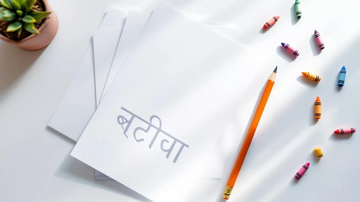 Hindi Varnamala flash cards for kids