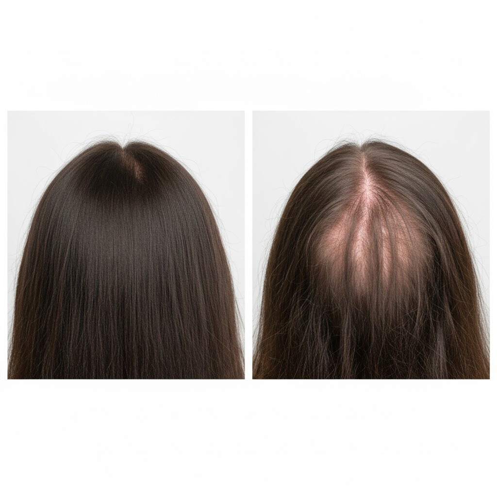 ¿Cómo se ve el cabello antes y después de la caída del cabello por sertralina?