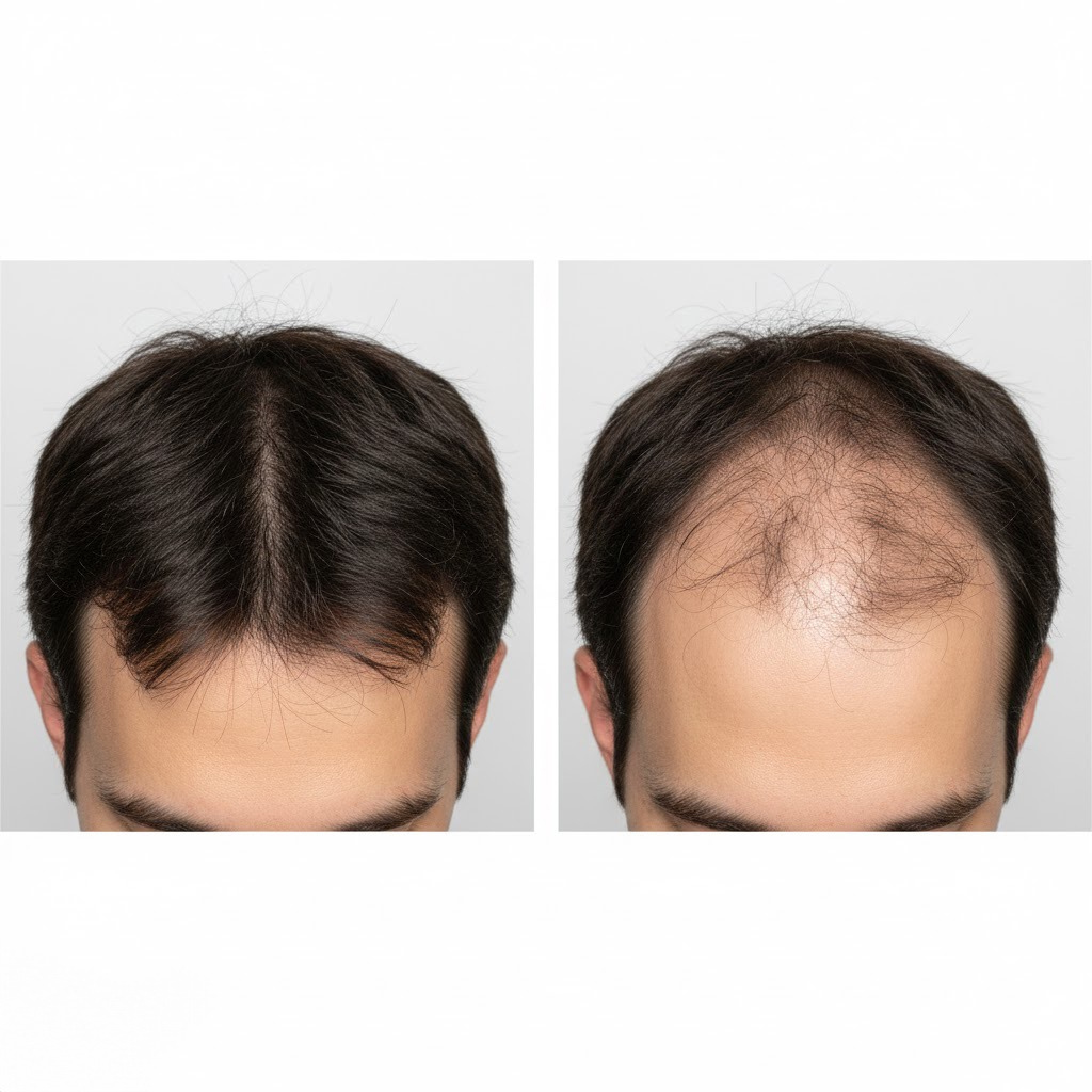 ¿Cómo se ve el cabello antes y después de la caída del cabello por trazodona?