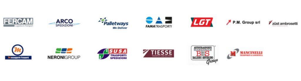 Logo delle aziende partner della M.C. AUTOTRASPORTI.