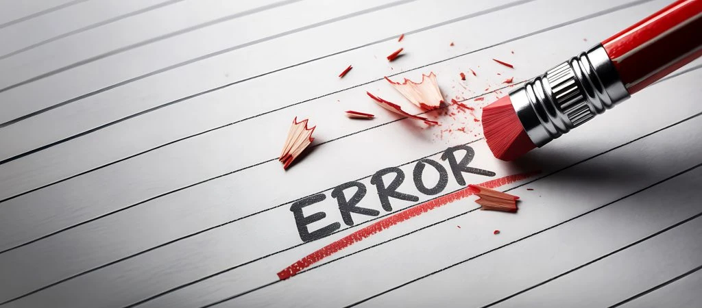 Fehler im juristischen Lebenslauf - Error Text