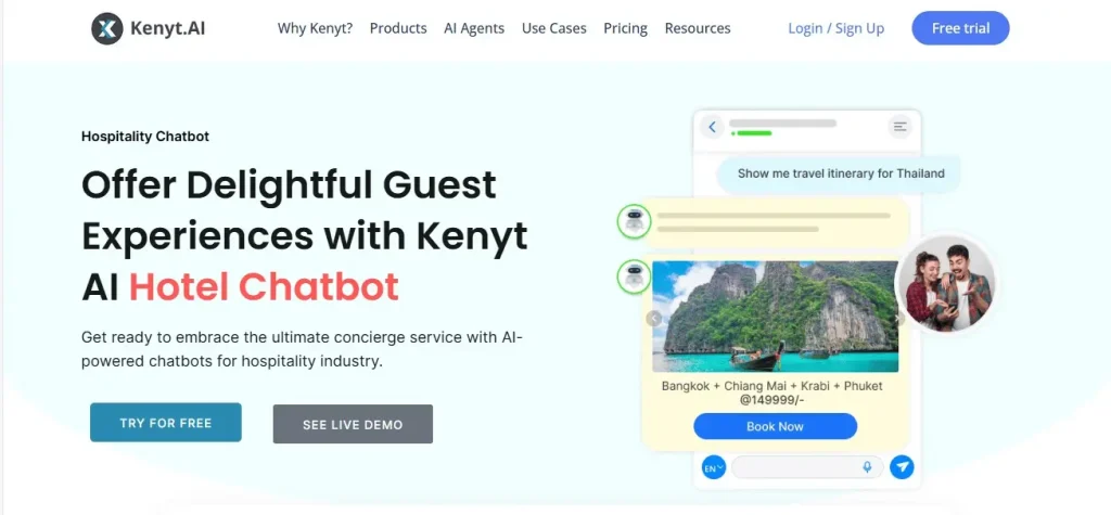 kenyt ai hospitality ai chatbot