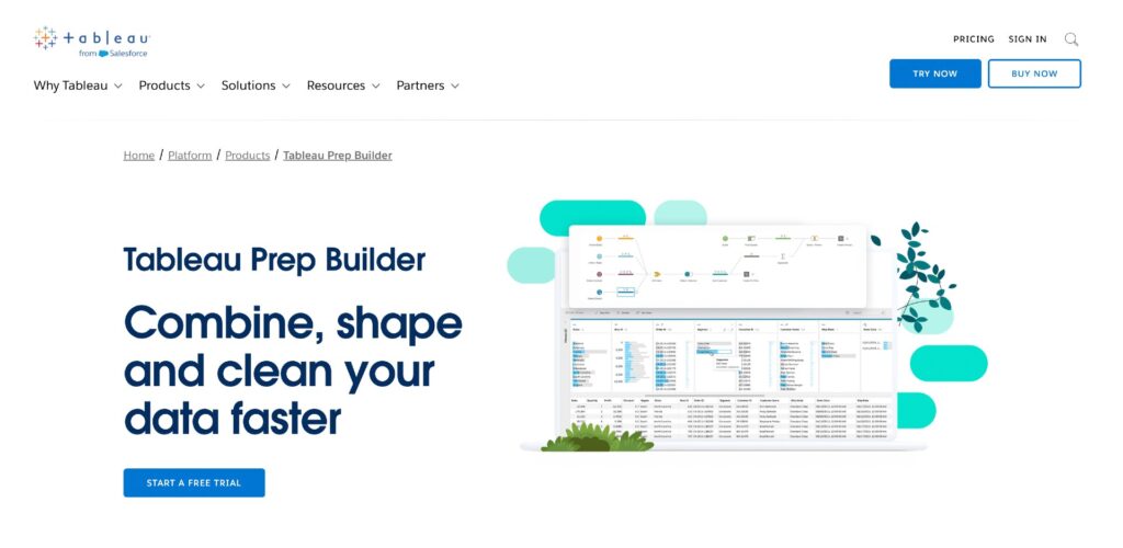 Data preparation tools: Tableau