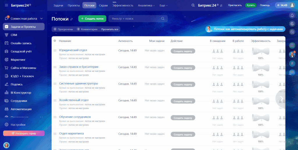 Интерфейс Bitrix24