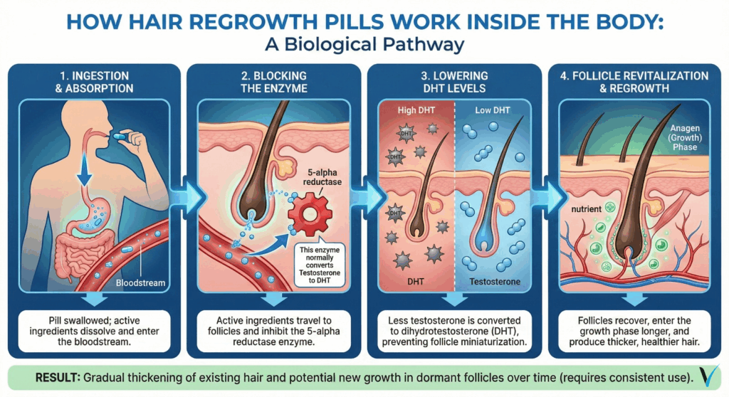 How Hair Regrowth Pills Work Inside the Body 