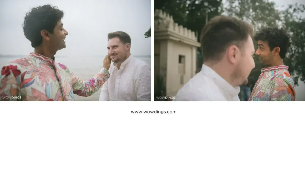 LGBTQ engagement photography by Adusyanti Chatterjee in old Kolkata—Bagbazar streets