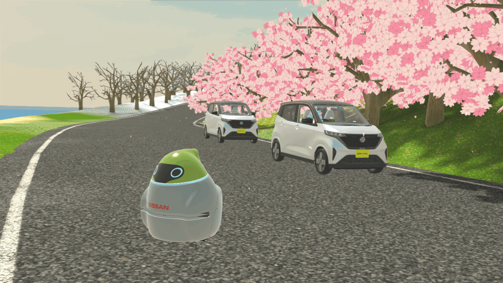 四季の島を「サクラ」で走る――日産がVRChatに構築したメタバース試乗体験「NISSAN SAKURA Driving Island ...