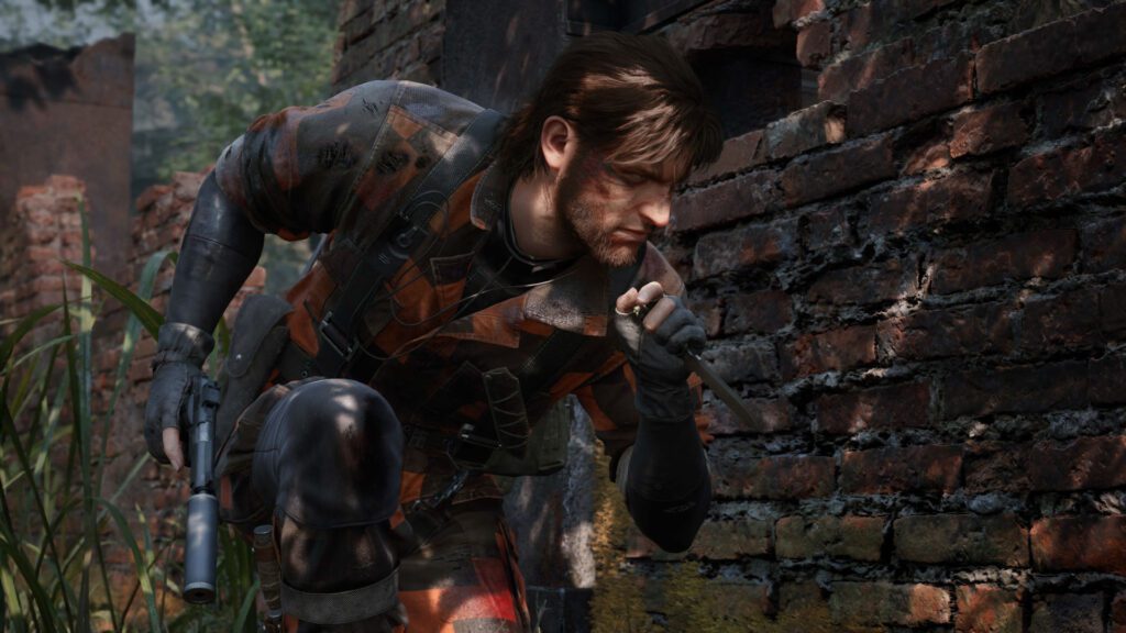 Metal Gear Solid Delta. Snake na fábrica abandonada.
