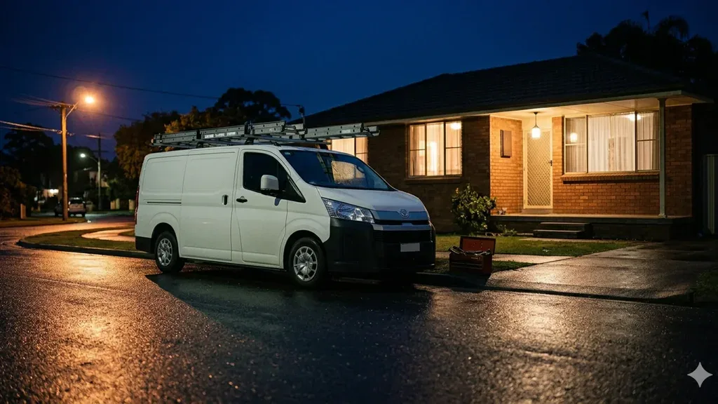 Emergency electrician call-out at a Sydney home at night — 2026 cost guide.