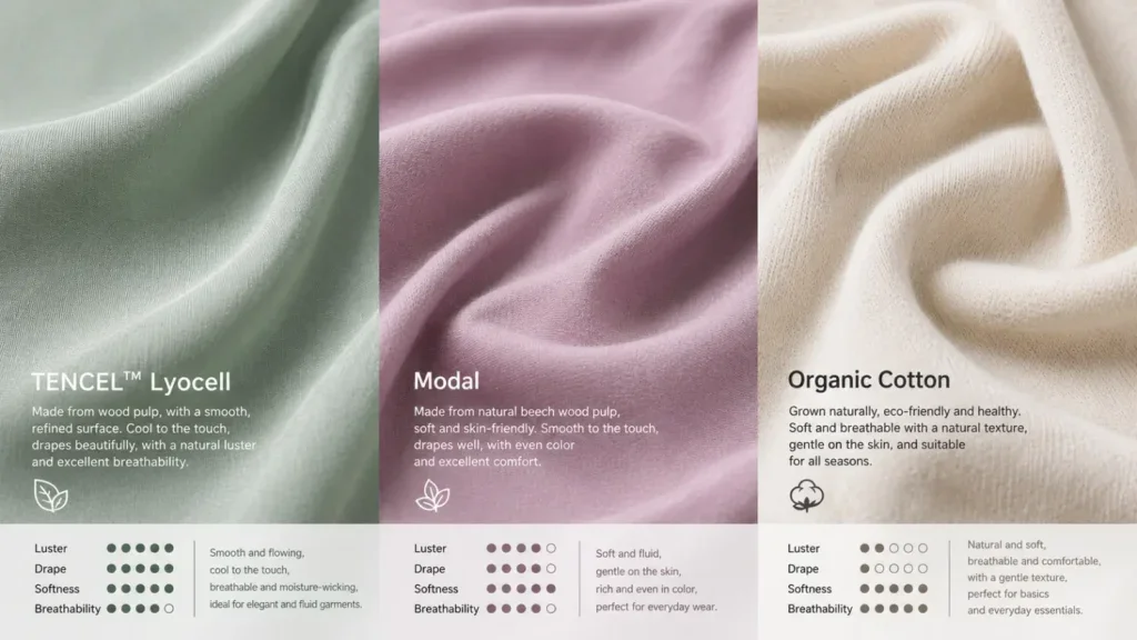 wingtu lounge fabric comparison lyocell modal organic cotton