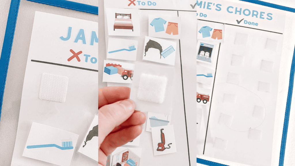 free printable velcro chore chart for kids