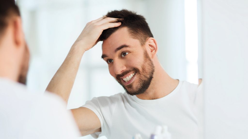 after a hair transplant image