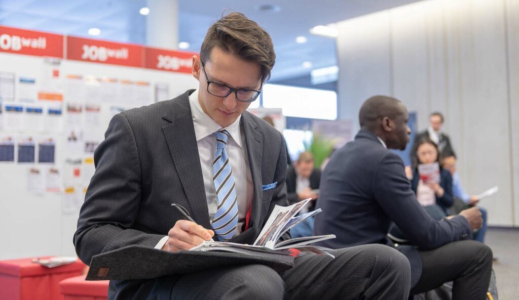Jobmesse -Jura Besucher und Aussteller