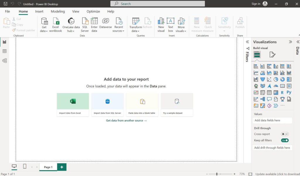 How to create a PowerBI Dashboard: Adding data to Mammoth