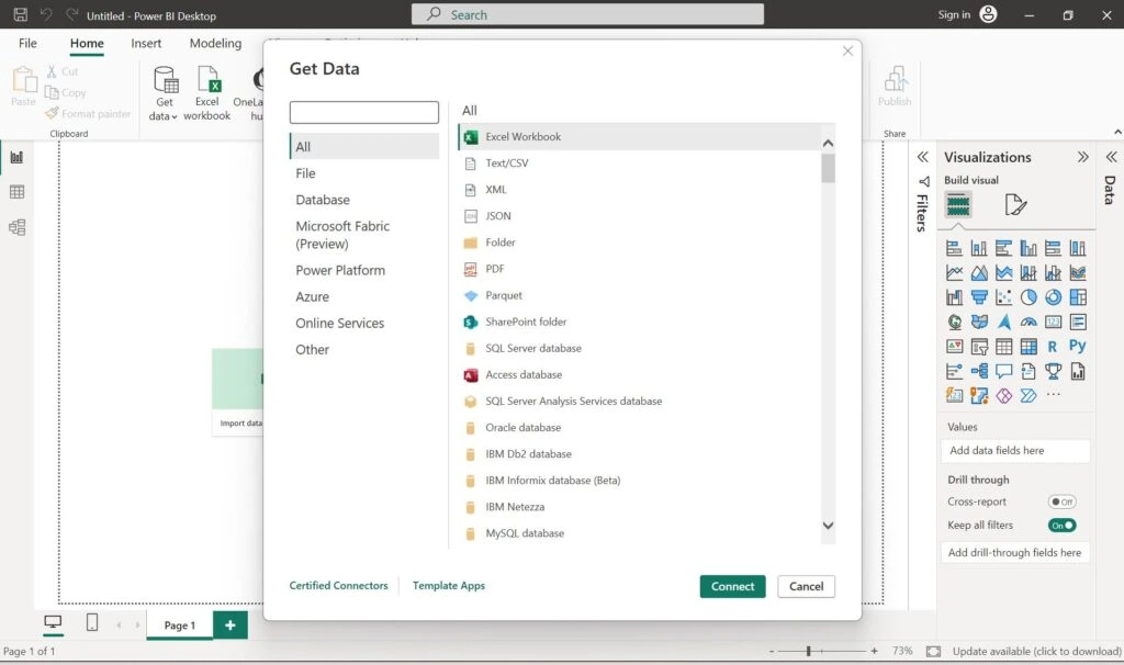 How to create a PowerBI Dashboard: Adding Data to Mammoth