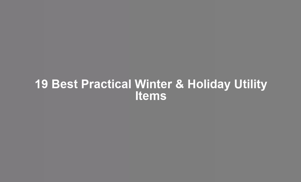 19 Best Practical Winter & Holiday Utility Items