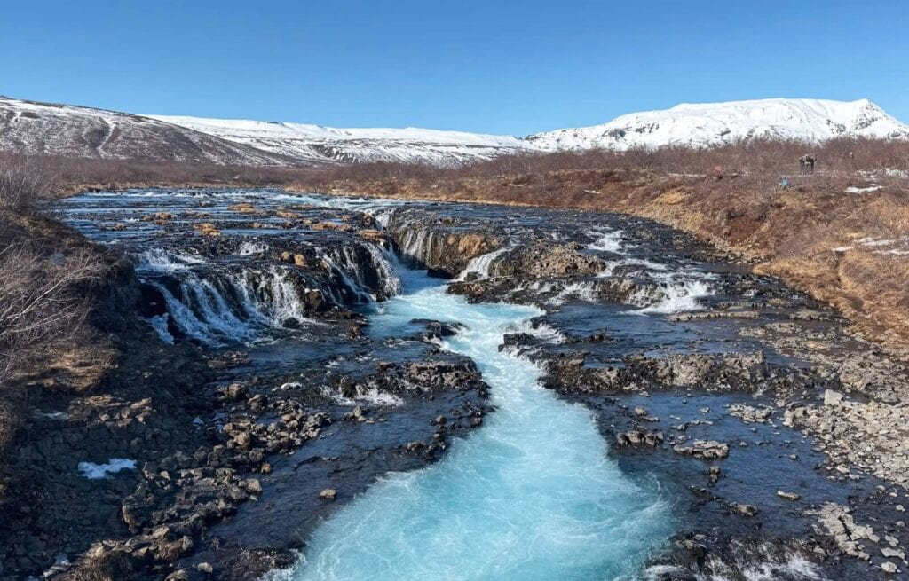 Bruarfoss waterfall on the Golden Circle in Iceland