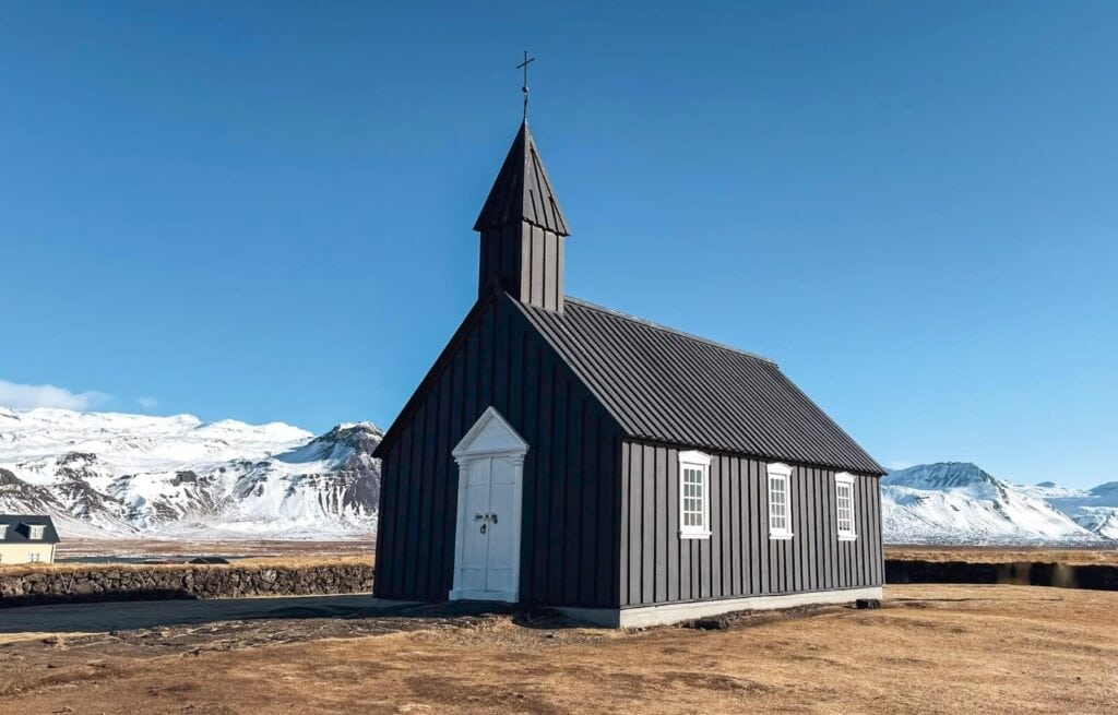 The Budakirkja Black Church on the Snaefellsness Peninsula
