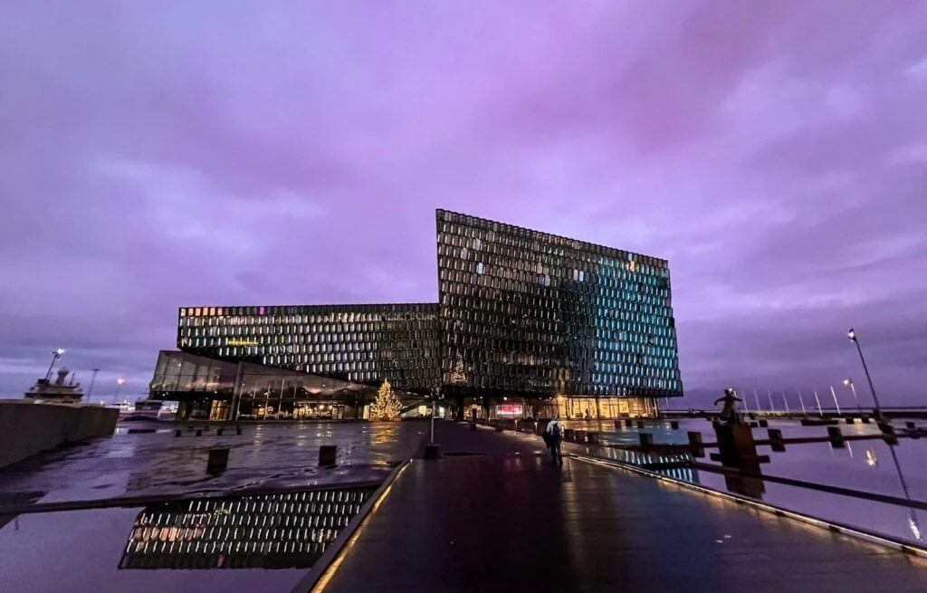 The incredible Harpa Concert Hall in Reykjavik