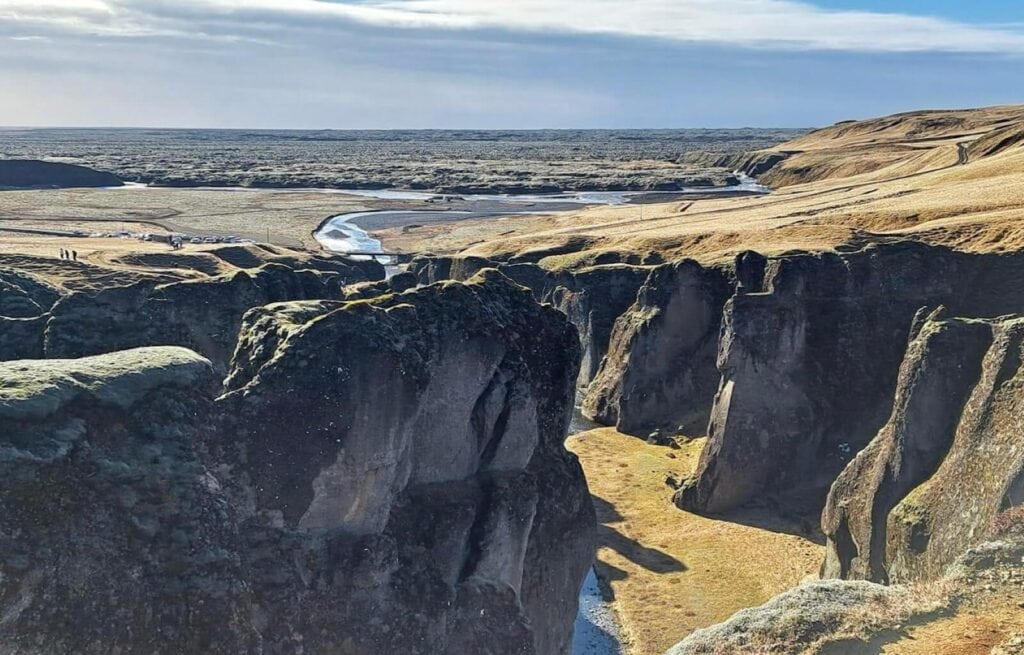 Stunning views back towards the car park in Iceland