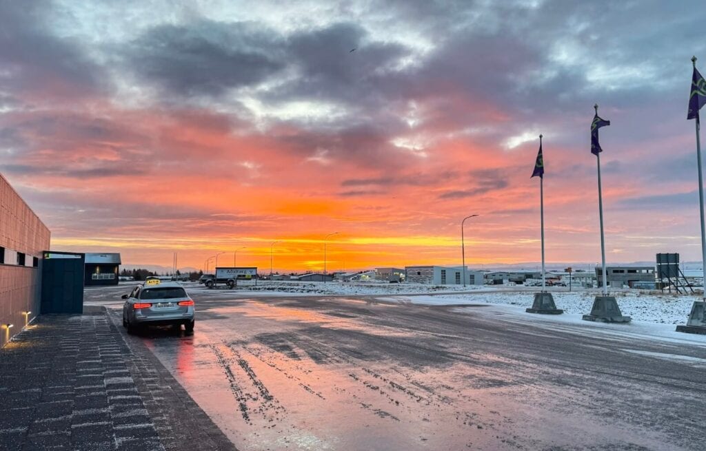 The sunrise when we dropped the car back off at the end of our trip