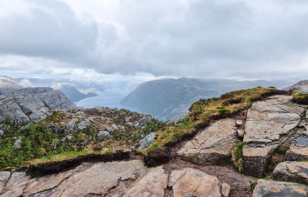 Views over the Lysefjord in Norway