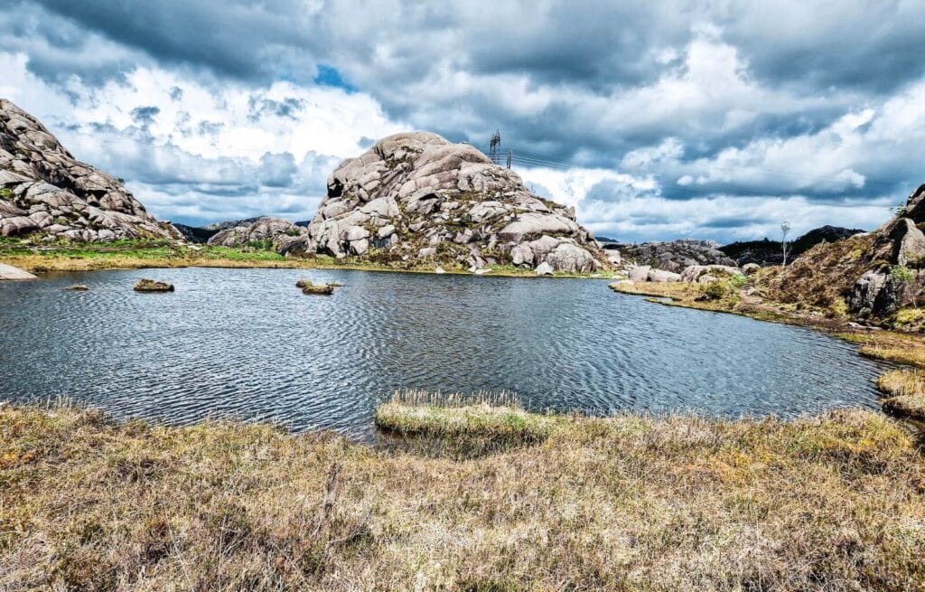 One of the lakes in the Geopark on our walk back