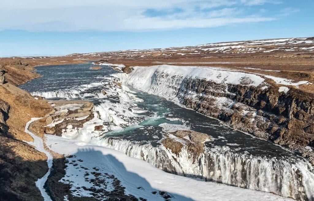 Gullfoss the second time we visited in April
