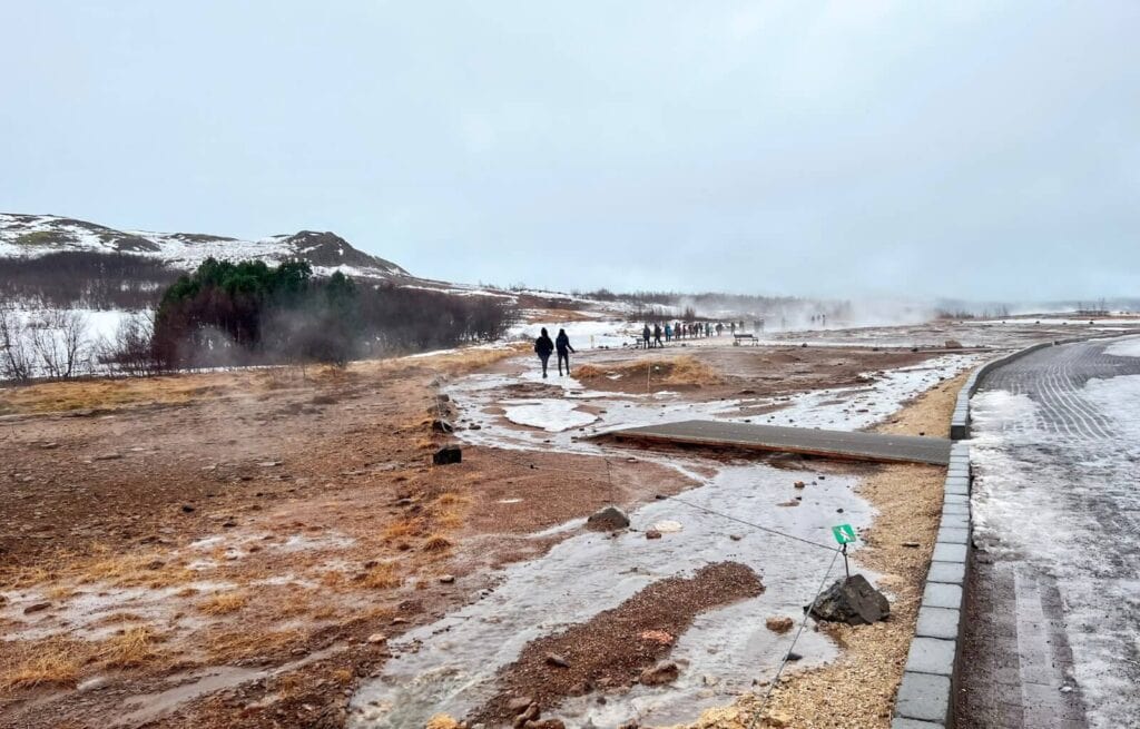 The Golden Circle in Iceland in December - Geysir