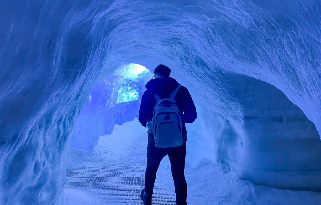 The ice cave inside Perlan