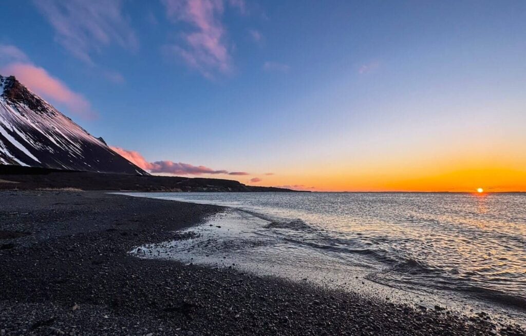 The beautiful sunset we saw when we spent March in Iceland